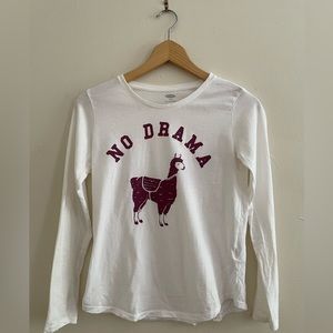 No drama llama XL girls Old Navy tshirt